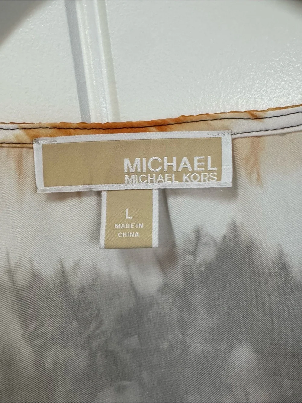 Michael Kors Women’s Sleeveless Tie Dye Tank Top Size L Chiffon Multi Boho Flowy